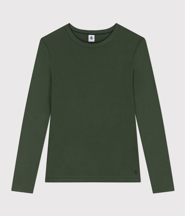 Camiseta L'ICONIQUE de algod&oacute;n con cuello redondo para mujer verde