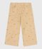 Pantalón infantil de pana con estampado beige CAJOU/ MULTICO