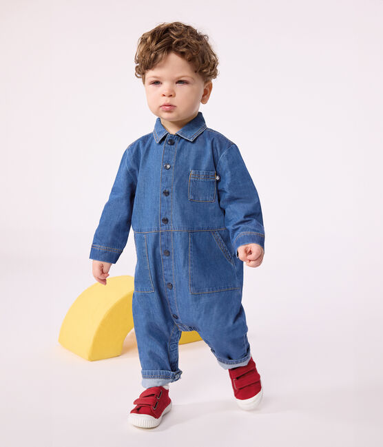 Mono largo de tejido vaquero para bebé azul DENIM CLAIR