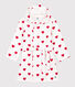Albornoz de rizo con corazón para niño/niña