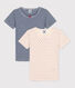 Juego de 2 camisetas de manga corta de algodón de niña