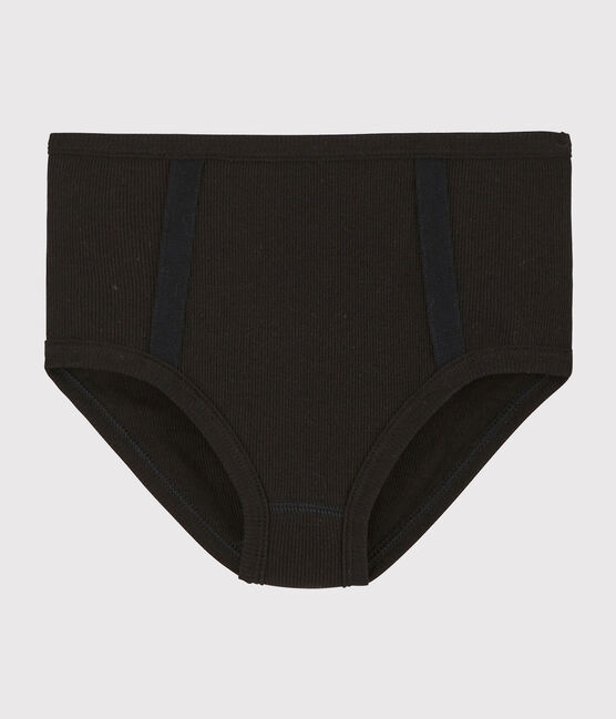 Braguita de lana y algodón para mujer negro NOIR