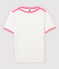 Camiseta de algodón de mujer blanco MARSHMALLOW/rosa GRETEL