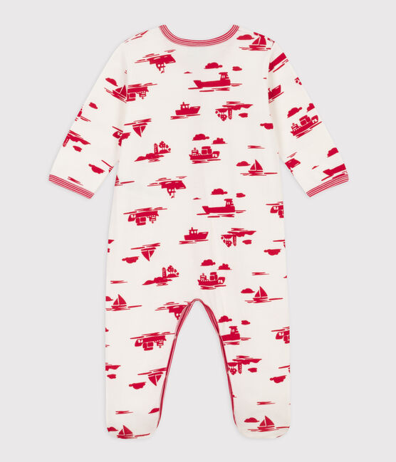 Pelele de túbico estampado blanco MARSHMALLOW/rojo PEPS