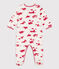 Pelele de túbico estampado blanco MARSHMALLOW/rojo PEPS