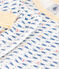 Pijama infantil de terciopelo con estampado de cohetes blanco MARSHMALLOW/blanco MULTICO