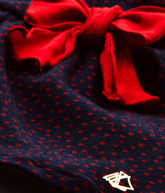 Vestido bebé niña estampado azul SMOKING/rojo TERKUIT
