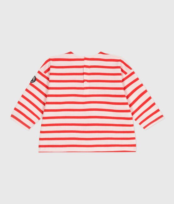 Camiseta marinera bebé en algodón grueso rosa FLEUR/ SPICY