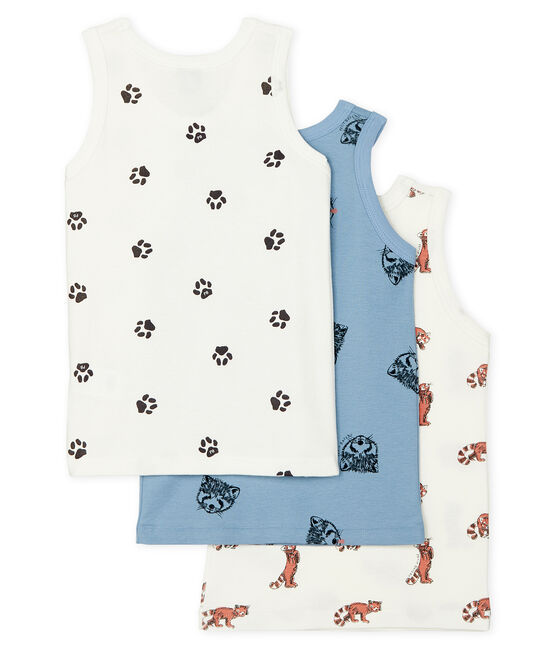 Lote de tres camisetas de tirantes de algodón ecológico para niño variante 1
