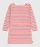 Vestido infantil de algodón de manga larga a rayas rosa FLEUR/ SPICY