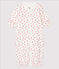Mono-saco para bebé de punto blanco MARSHMALLOW/rosa GROSEILLER