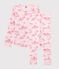 Pijama de tela de Jouy París de niña de algodón rosa FLEUR/rosa GROSEILLER