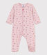 Pijama de terciopelo con estampado de flores para bebé