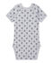 Body de nacimiento de manga corta estampado para bebé niño gris POUSSIERE/azul MEDIEVAL