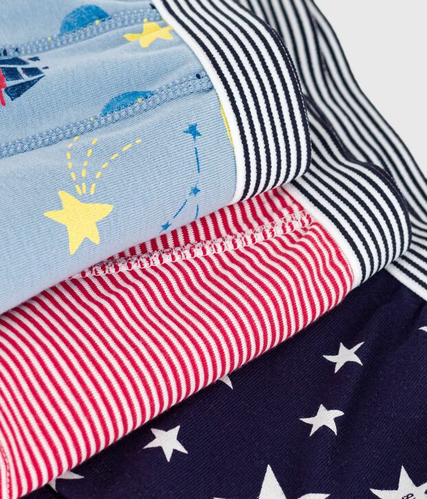 Juego de b&oacute;xeres infantiles de algod&oacute;n estampado multicolor