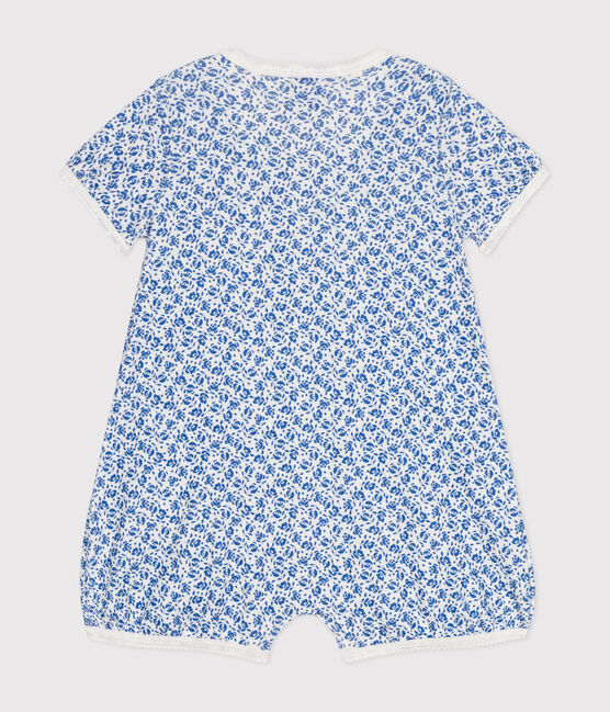 Mono corto de algodón para bebé azul MARSHMALLOW/ INCOGNITO