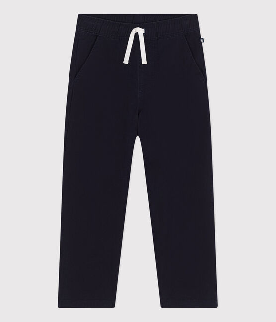 Pantalón de tela de algodón para niño azul SMOKING