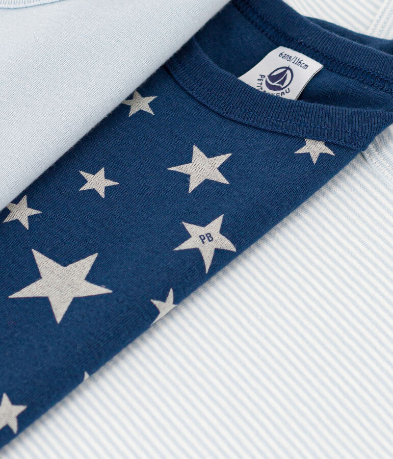 Juego de 3 camisetas de manga corta de algod&oacute;n estrella para ni&ntilde;o multicolor