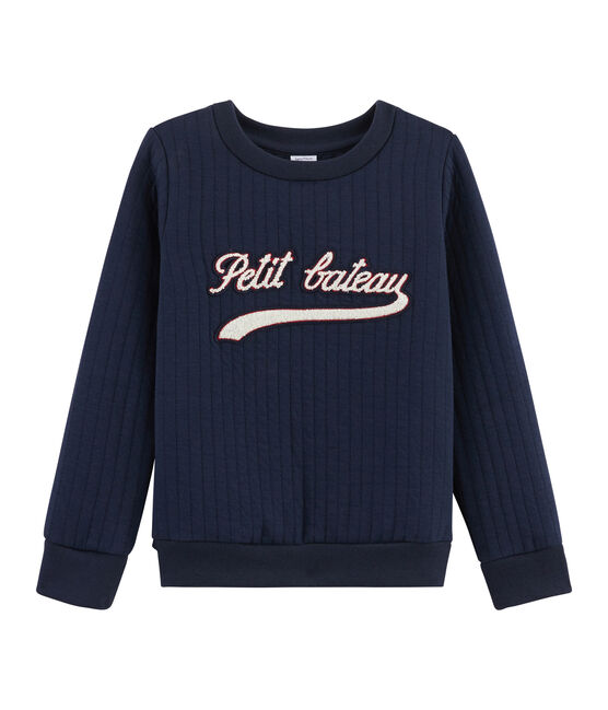 Sudadera de tejido túbico de niño azul SMOKING
