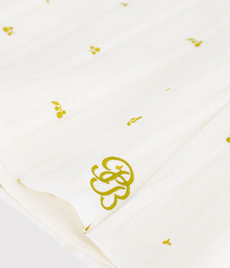 Blusa infantil sin mangas de algod&oacute;n con estampado de flores verde/verde