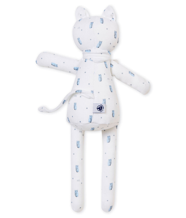 Doudou gatito en jersey estampado blanco MARSHMALLOW/blanco MULTICO