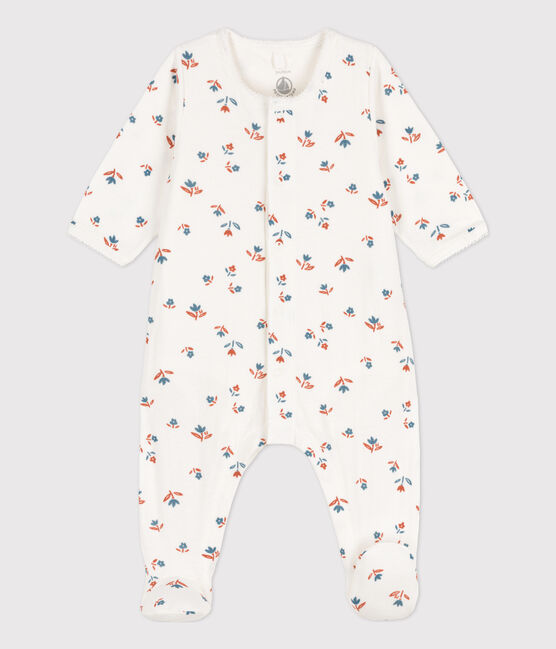 Bodyjama de túbico con flor para bebé blanco MARSHMALLOW/blanco MULTICO