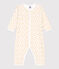 Pijama sin pies de algodón blanco MARSHMALLOW/amarillo BOUDOR