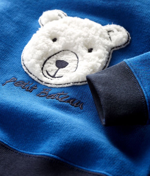 Sudadera de mulet&oacute;n para beb&eacute; ni&ntilde;o azul