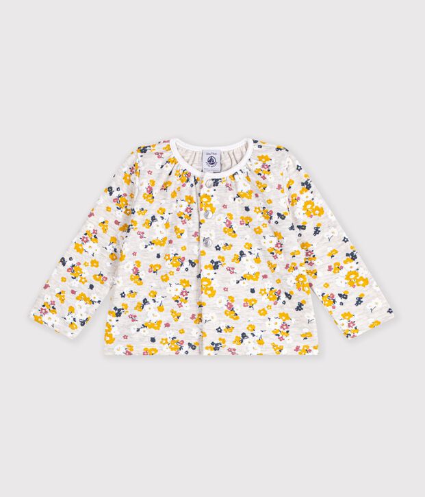 C&aacute;rdigan de tejido t&uacute;bico para beb&eacute; ni&ntilde;a beige/multicolor