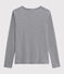 Camiseta de cuello de pico emblemática de algodón de mujer azul SMOKING/blanco MARSHMALLOW