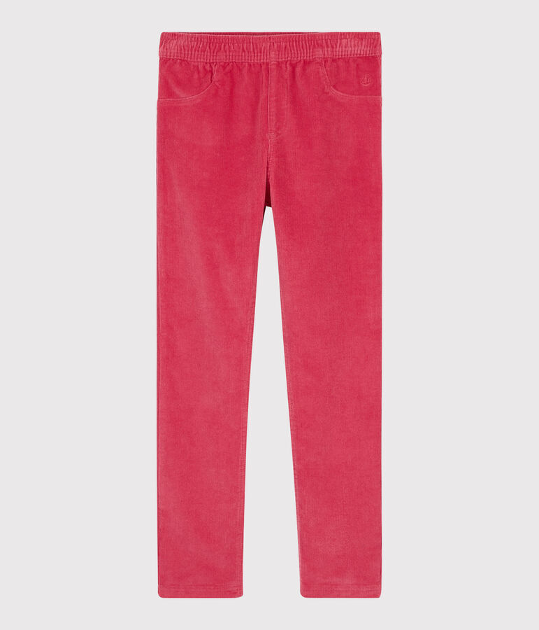 Pantal&oacute;n de terciopelo para ni&ntilde;a rosa POPPY