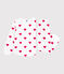Pijama infantil de felpa con estampado de corazones blanco MARSHMALLOW/rojo TERKUIT