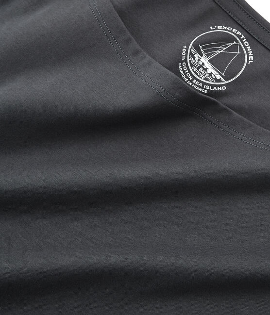 Camiseta manga corta de algodón sea island para mujer gris MAKI