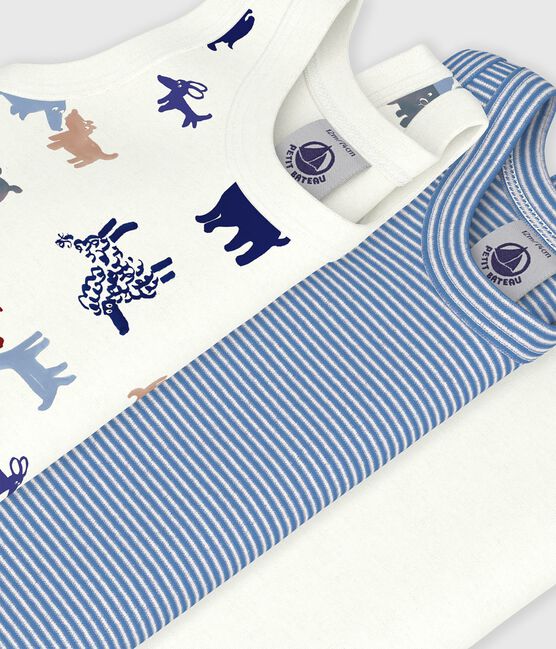 Juego de bodies de algodón sin mangas con estampado de perro para bebé variante 1