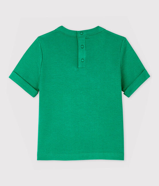 Camiseta de manga corta de algodón de bebé niño verde GAZON