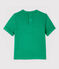 Camiseta de manga corta de algodón de bebé niño verde GAZON