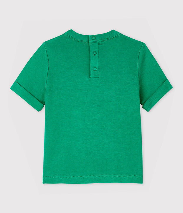 Camiseta de manga corta de algod&oacute;n de beb&eacute; ni&ntilde;o verde