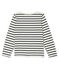 Camiseta marinera infantil unisex beige COQUILLE/azul SMOKING