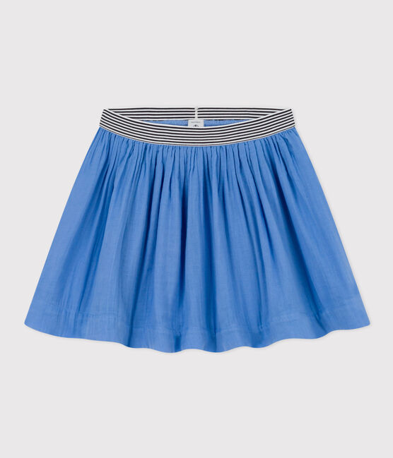 Falda de gasa de algodón para niña azul EDNA