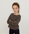 Jersey marinero de manga larga para niña azul SMOKING/marron BRINDILLE BRILLANT
