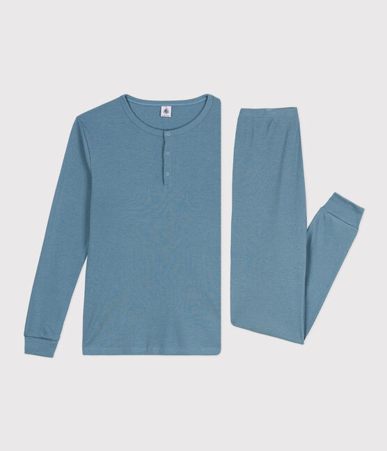 Pijama de algodón y lyocell de mujer azul ROVER