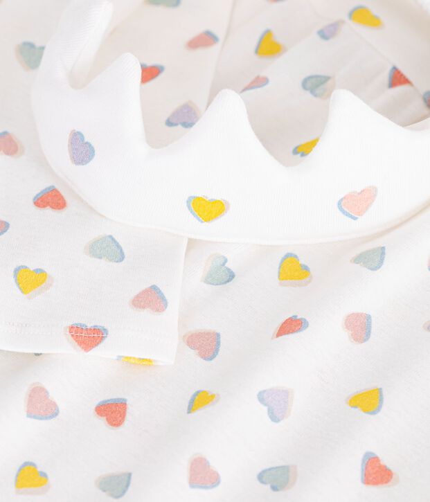 Camis&oacute;n disfraz de princesa y diadema infantil de algod&oacute;n blanco/multicolor