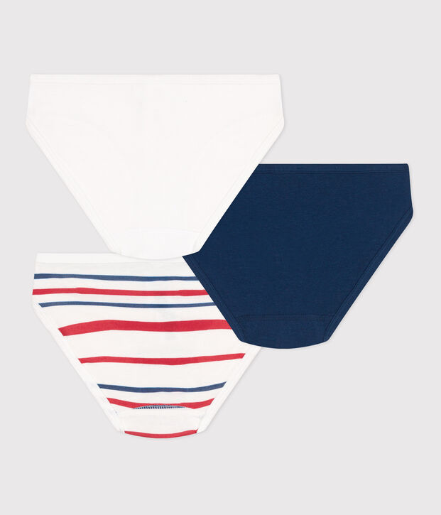 Juego de 3 braguitas infantiles de algod&oacute;n estampado multicolor