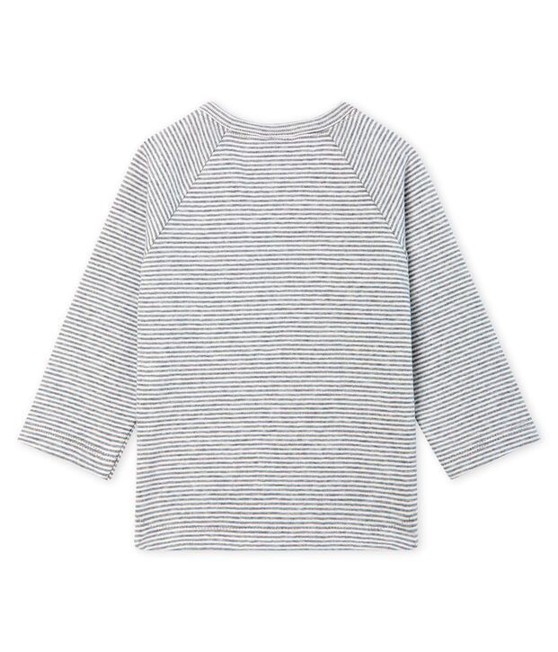Camiseta de manga larga milrayas para beb&eacute; ni&ntilde;o gris/blanco