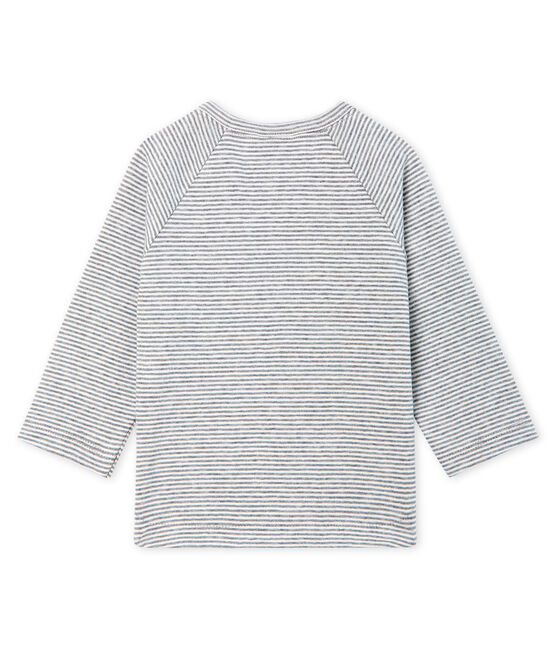 Camiseta de manga larga milrayas para bebé niño gris SUBWAY/blanco MARSHMALLOW