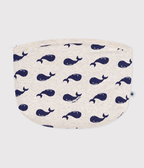 Bolsa de algodón con ballena para bebé beige MONTELIMAR/azul MEDIEVAL