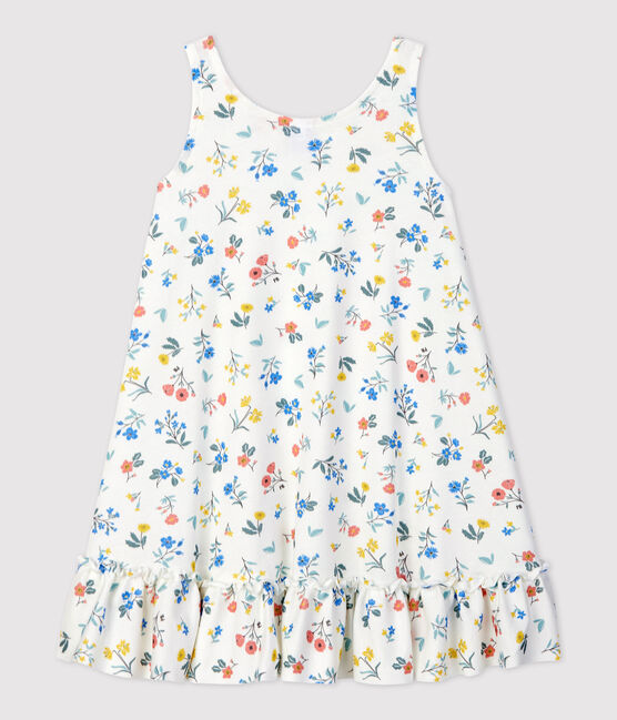 Vestido sin mangas de algodón de niña blanco MARSHMALLOW/blanco MULTICO