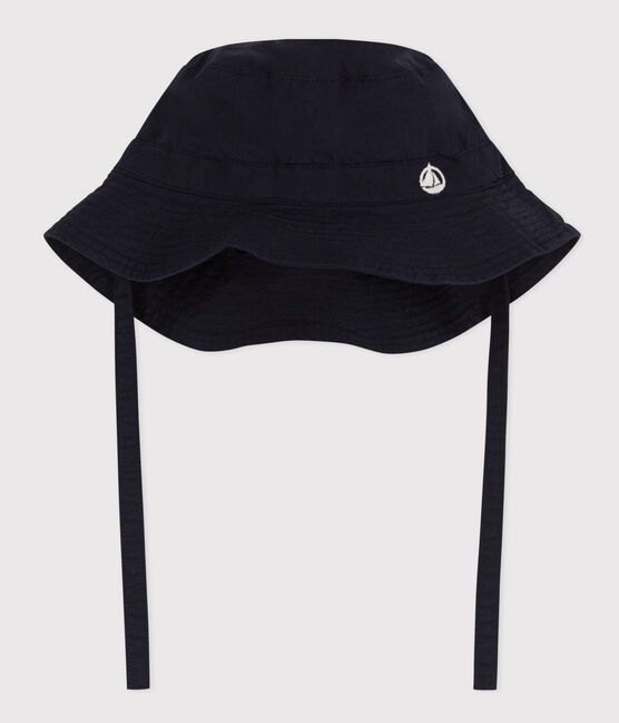 Gorro de pescador de sarga para bebé azul SMOKING