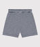 Shorts de punto flameado a rayas para niña azul MEDIEVAL/blanco MARSHMALLOW