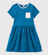 Vestido de manga corta de algodón de niña